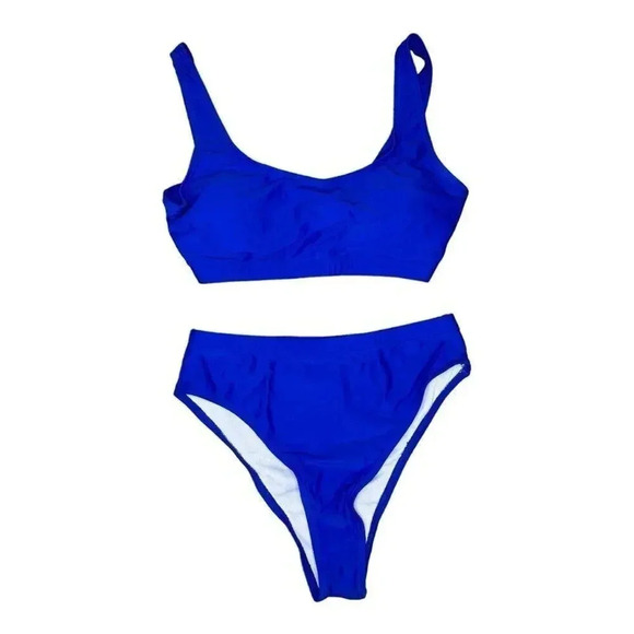 Bright Blue Women’s Medium Two Piece‎ Bathing Suit NWOT - Picture 1 of 3